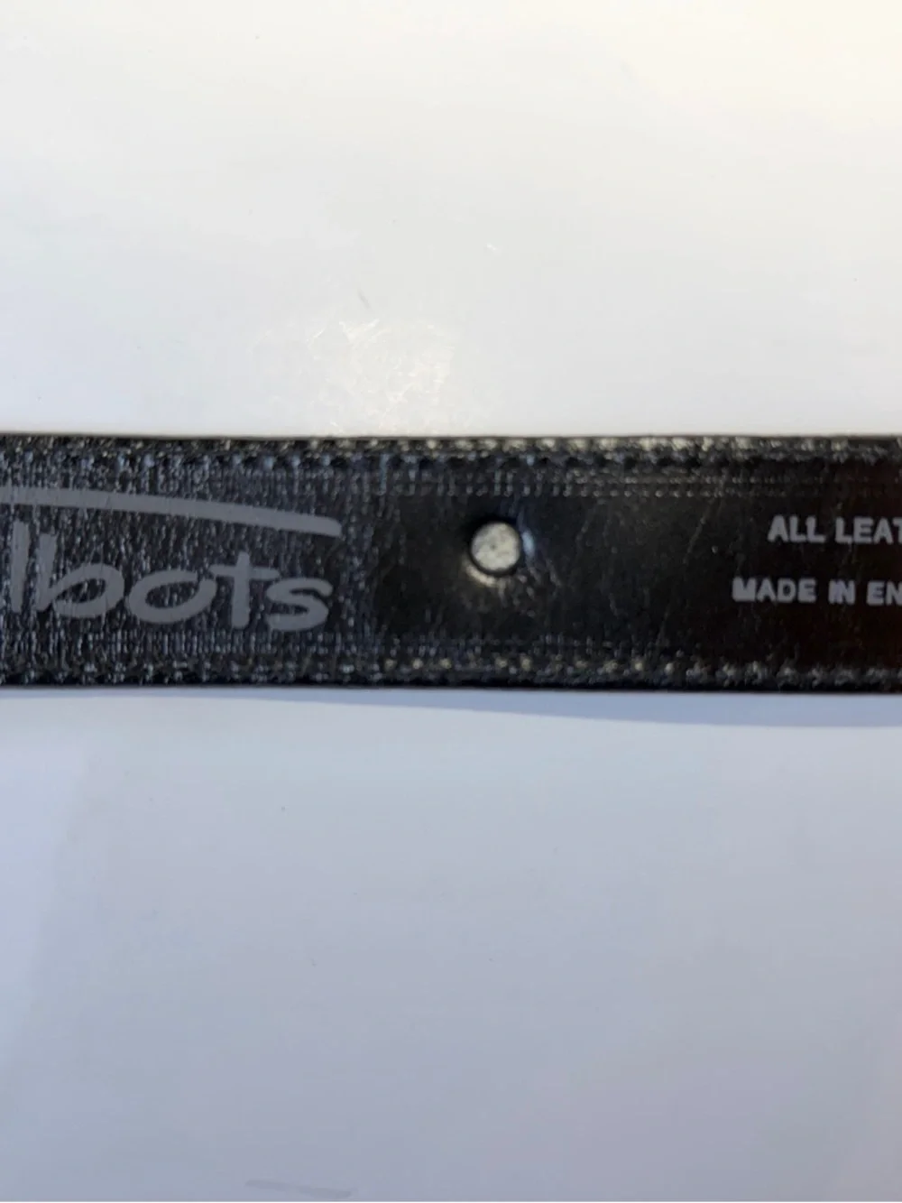 Talbots Black Textured Leather Belt with Silver-Tone Buckle and Conchos - Picture 8 of 16